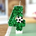 thumbnail image 1 of TOUMENY Soccer Birthday Cake Candle, Glitter Number 9 Topper for Cupcakes, Soccer-Themed Party Decorations for Kids and Adults, 1 of 2