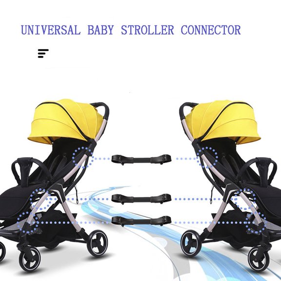 TOUMENY Stroller Luggage Connector Hands-Free Travel, Adjustable Stroller Suitcase Attachment with 3 Lengths, Stroller Luggage Connector for Traveling Parents with