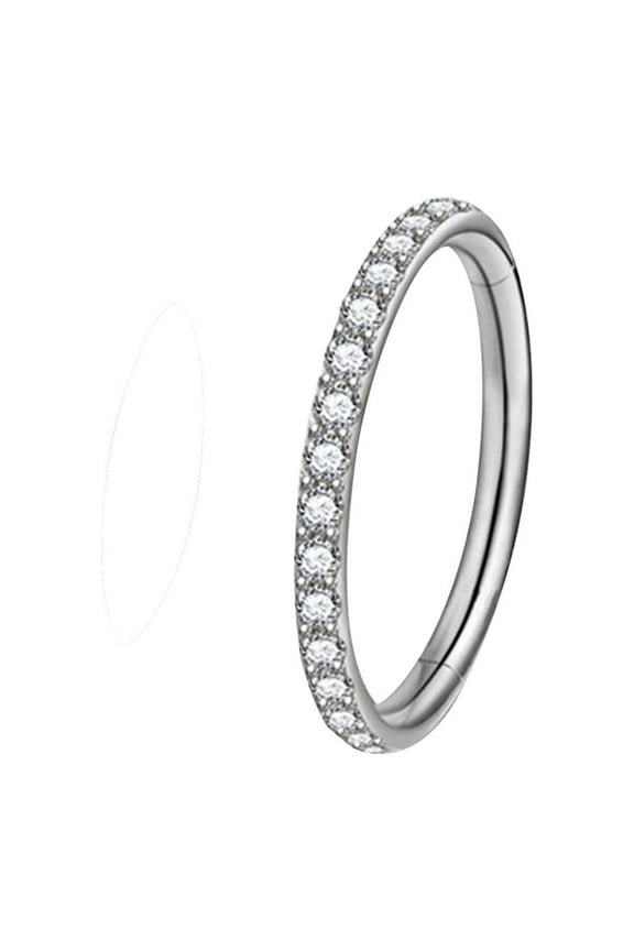 Titanium Nose Rings, Hinged Segment Hoops for Cartilage Tragus Conch, Secure Comfort Fit Sleek Body Jewelry