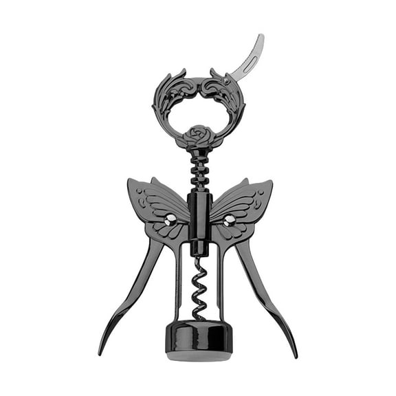TOUMENY Winged Corkscrew Bottle Opener, Premium Wine Key with Self-Centering Worm, Essential Bar Tool for Home Entertaining and Gifts