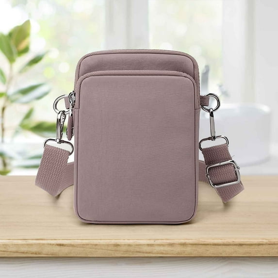 TOUMENY Women's Casual Nylon Crossbody Bag, Lightweight Adjustable Shoulder Strap Phone Pouch, Durable Water-Resistant Daily Travel Shopping Purse