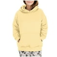 thumbnail image 1 of TOUMENY Women's Oversized Hoodies Fleece Pullover Casual Long Sleeve Crewneck Sweatshirt Cozy Loose Fall Winter Spring Basic Top Beige L, 1 of 7
