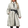 thumbnail image 1 of TOUMENY Women's Winter Faux Fur Coat Long Elegant Furry Jacket V-Neck Tie Front Loose Oversized Casual Party Dressy Outerwear Gray XL, 1 of 7
