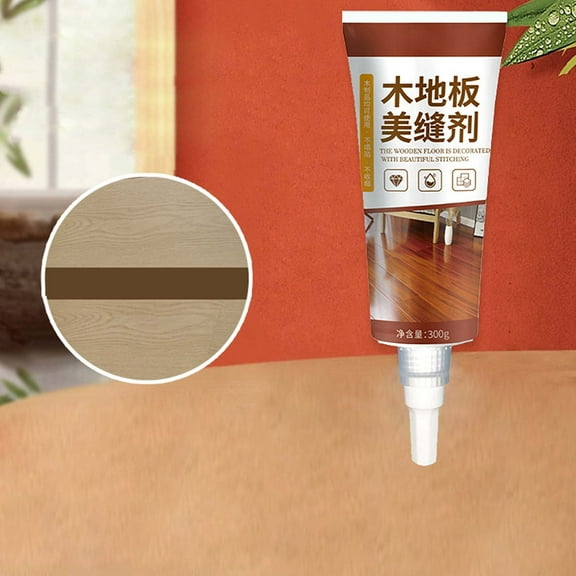 TOUMENY Wood Floor Gap Filler, Seam Sealant for Beautiful Stitching, Maintains Consistent Color Easy Application 300g