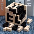 thumbnail image 1 of TOUMENY Wooden Puzzle Games, 54-Piece Brain Teasers 3D Puzzles for Adults, Intellectual Wooden Puzzle Ball Brain Teaser Set for Problem-Solving, T-Shaped Wood Puzzles for Family Fun, 1 of 7