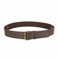 thumbnail image 1 of TOURBON 2'' Work Belt in Heavy Top Grain Leather Double Prong Tongue Roller Buckle Belt 84 - 112cm(33'' - 48'') for Men Brown, 1 of 10