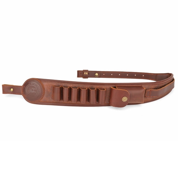 TOURBON Adjustable Sling for Hunting Rifles or Shotguns ,PU Leather, Brown