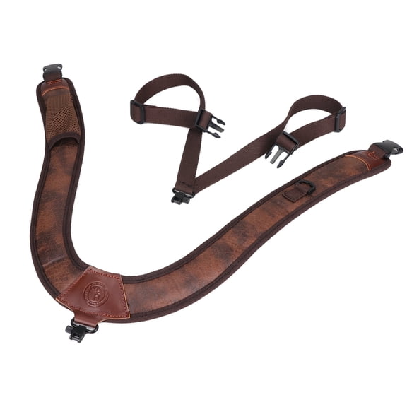 TOURBON Brown Sling for Hunting, Padded Neoprene Rubberized Non-slip