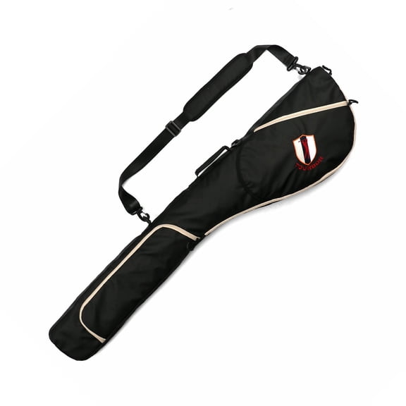 TOURBON Golf Clubs Bag Nylon Lightweight Sunday Bag Travel Pack for Driving Range Waterproof Black Outdoor