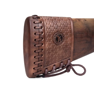 Tourbon Adjustable Leather Cheek Rest Riser For Remington 700 Rifle Stock – Brown/Black, Padded