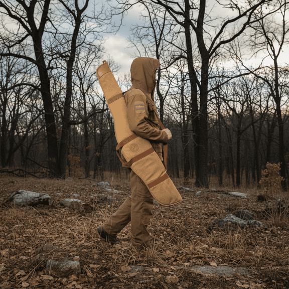 TOURBON 52" Carrying Bag for Hunting , Soft Padded Scoped Case  Khaki