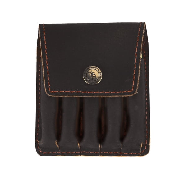 TOURBON Leather Shell Pouch, Black Wallet with Belt Loop