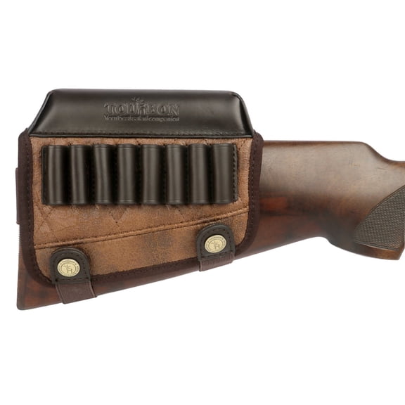 TOURBON PU Leather Recoil Pad Cover, Cheek Rest Comb Raiser Brown