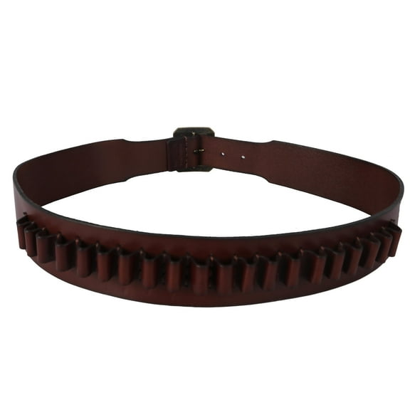 TOURBON 36''-38"  Leather Shell Belt for Hunting-  Brown