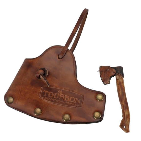 Tourbon Leather Axe Sheath, Adjustable Blade Cover for 3.5-inch Hatchets & Axes, Pack of 1