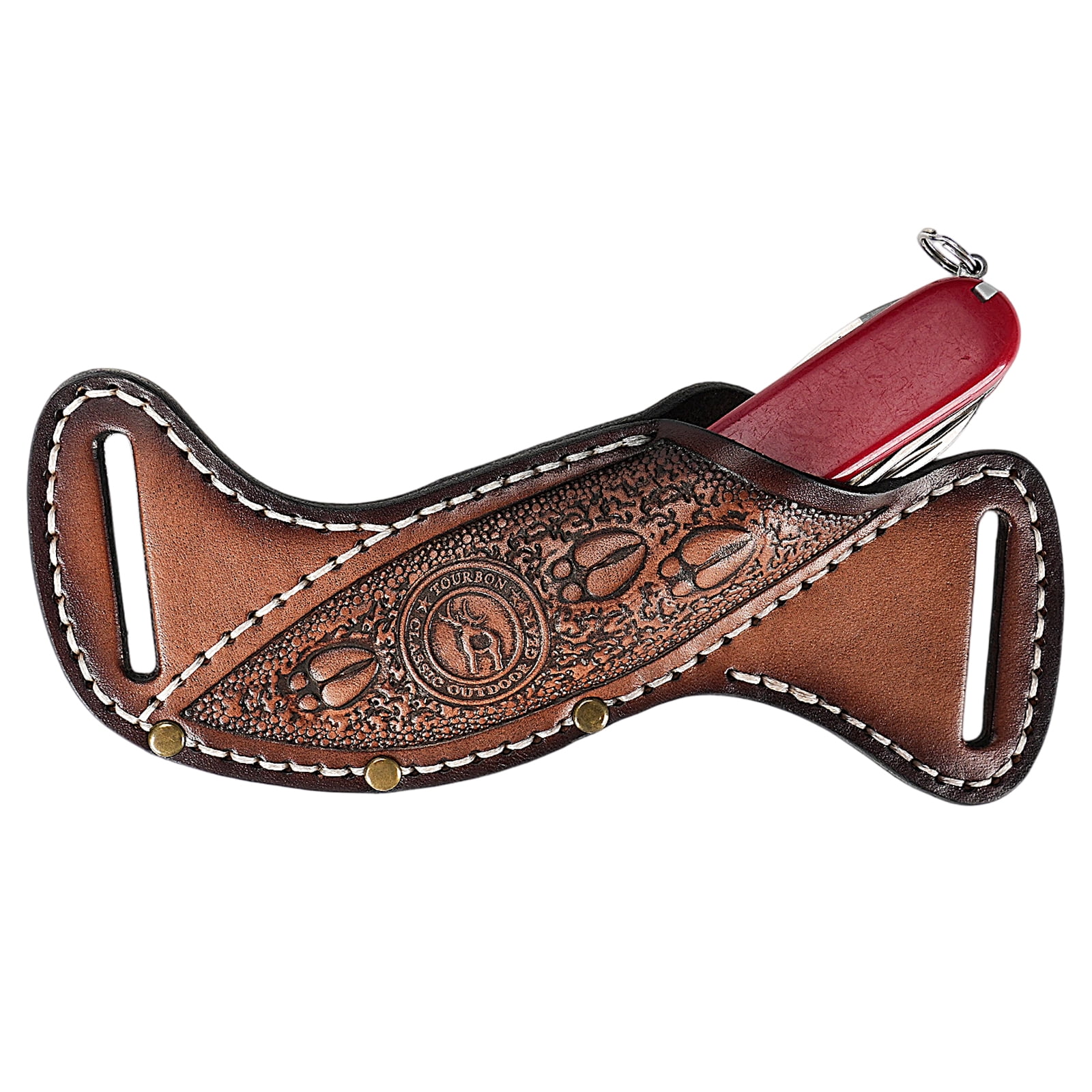 Tourbon Leather Knife Sheath, 17.5x1.5x7cm, EDC Pocket Organizer