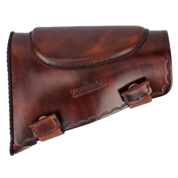 TOURBON Hunting Leather Rifle / Shotgun Recoil Pad , Cheek Rest Comb Riser, Brown- 1 Count(Leather Sleeve Only)