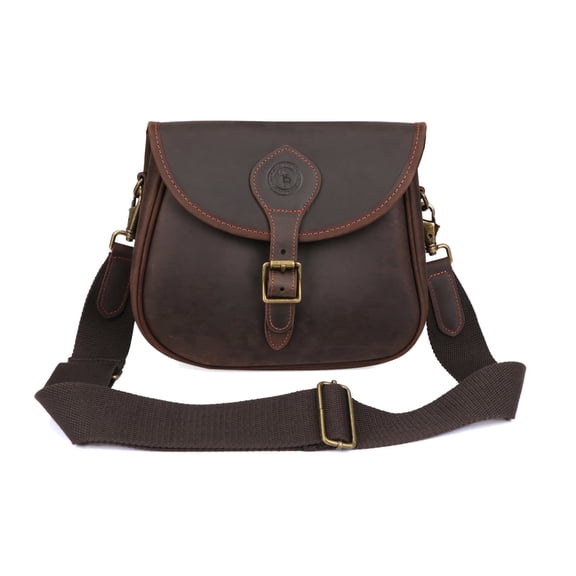 Tourbon Hunting Game Bag Leather Shoulder Carrier Brown