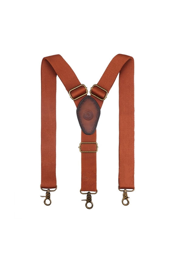 Men's Suspender Strap with 3 Metal Snap Hooks Y Back Design Adjustable Webbing Straps for Pants