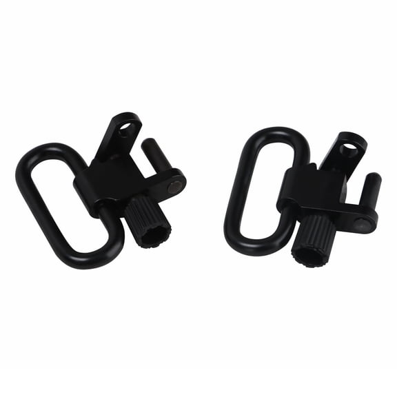TOURBON Pair Shotgun/Rifle Sling Swivels Quick Release Gun Mounted Detachable-Black Metal