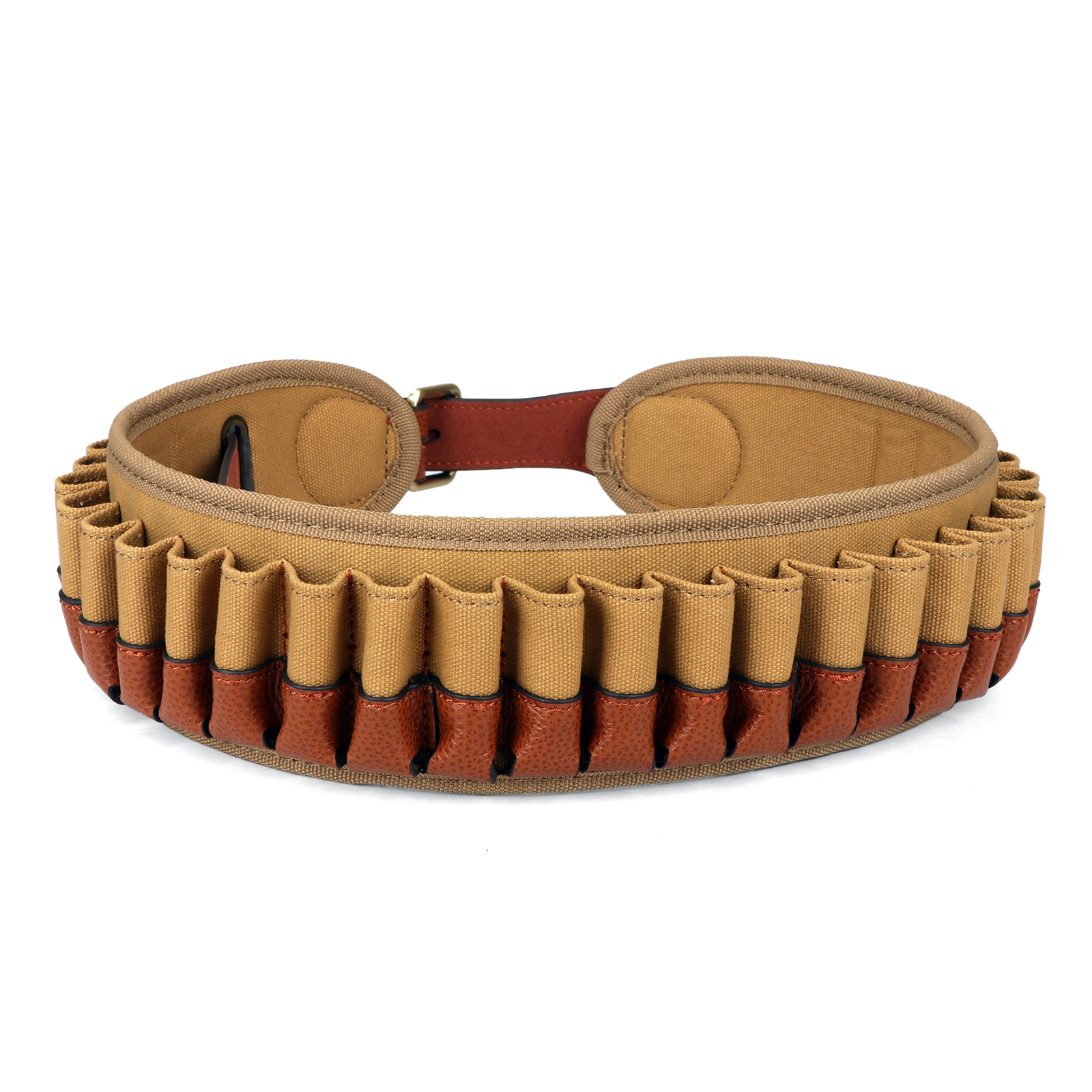 Hunter Company 0138L Cartridge Belt - Brown, 2 Inch Wide, 25 Hand-Sewn Loops, Ambidextrous