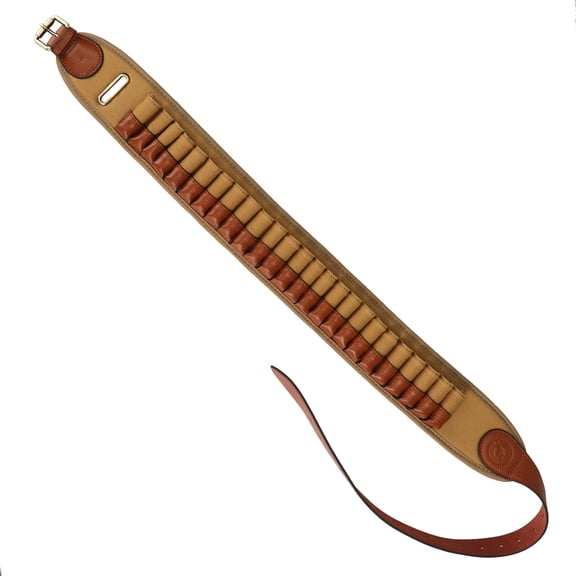 TOURBON Range Shooting Shotgun 20GA Gauge Cartridges Belt Shot Shell Ammo Holder-Brown Canvas