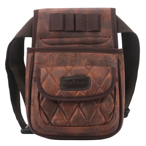 TOURBON PU Leather Bag for Hunting, Tool Waist Bag - Brown