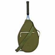 Tourbon Lightweight Neoprene Tennis Racquet Sling Bag, Crossbody Shoulder Racket Cover Sleeve with Side Handle Green