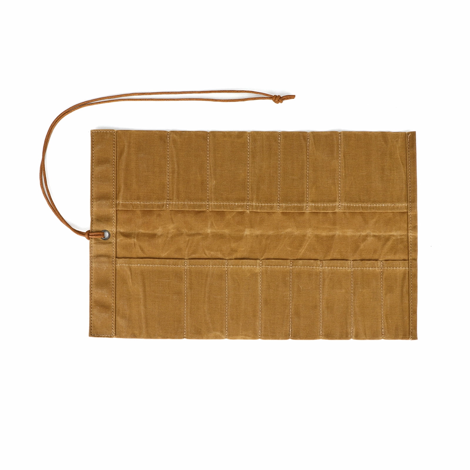 TOURBON Workshop Canvas Tools Roll Up Bag (14 Slots) Portable Storage Tool Organizer