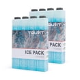 thumbnail image 1 of TOURIT 8 Pcs Ice Packs for Coolers, Reusable Cold Freezer Packs for Lunch Bag/Box and Cooler Bag, Knee Injuries, Back Pain Relief, Picnic, Camping, Adults and Kids, Blue, 1 of 9