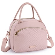 TOURIT Lunch Bag for Women, Reusable Insulated Tote Lunch Box, Cute Cooler & Thermal Lunch Bag Suitable for Work, School, Picnic, Beach, Pink Striped
