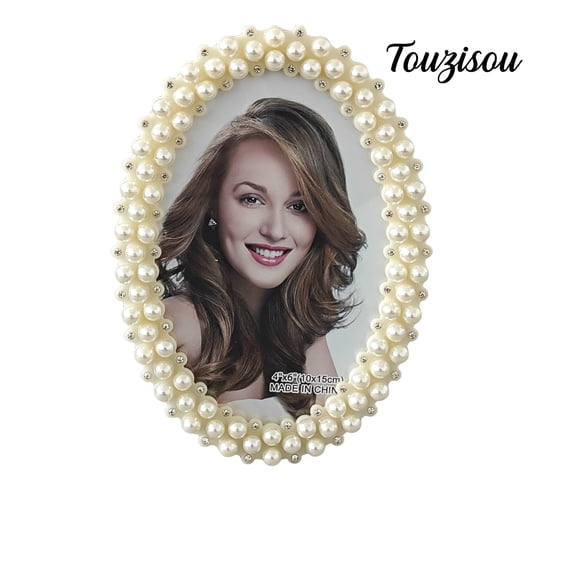TOUZISOU Picture frames Oval Shape Decorative Picture Frame with Easel Stand