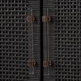 thumbnail image 1 of TOV Furniture Amara Charcoal Woven Rattan Cabinet, 1 of 3