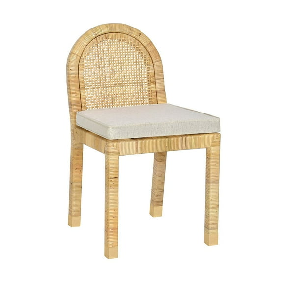 TOV Furniture Amara Cream Linen Arched Dining Chair