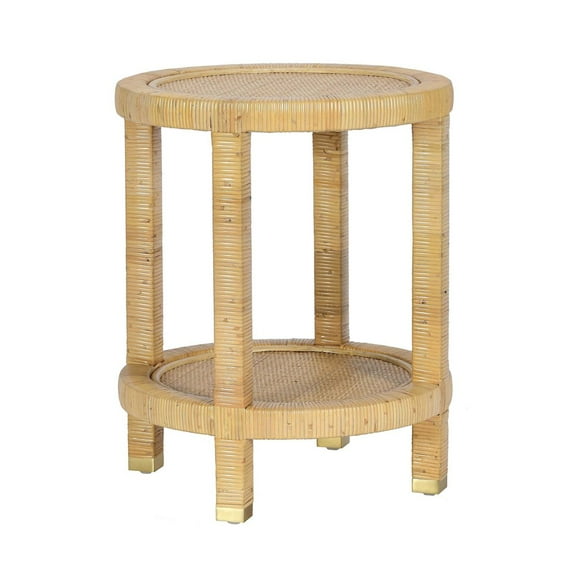 TOV Furniture Amara Natural Rattan Side Table