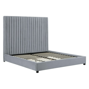 TOV Furniture Arabelle Velvet Upholstered Low Profile Bed