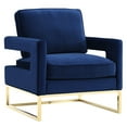 thumbnail image 1 of TOV Furniture Emory Navy Velvet Chair with Gold Base, 1 of 6