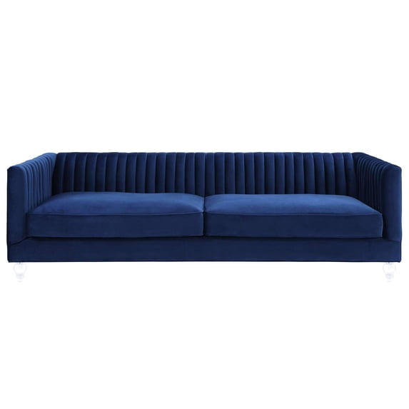 Aviator Navy Velvet Sofa