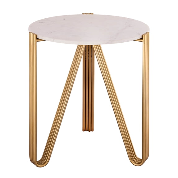 TOV Furniture Aya Marble Round Side Table By Inspire Me! Home Decor