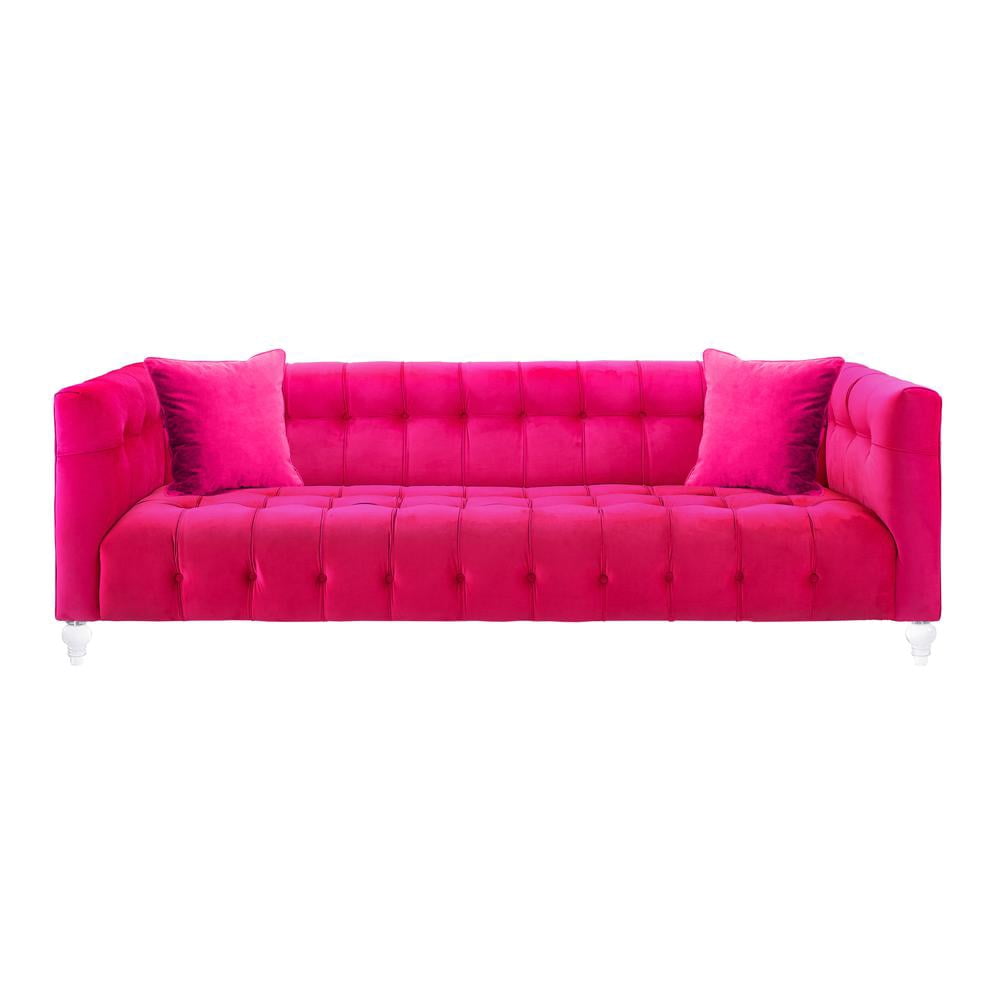 TOV Furniture Tufted Bea Velvet Sofa Couch