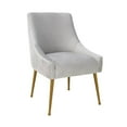 thumbnail image 1 of TOV Furniture Beatrix Pleated Light Grey Velvet Side Chair with Gold Legs, 1 of 8