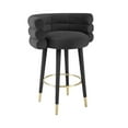 thumbnail image 1 of TOV Furniture Betty Black Velvet Barstool, 1 of 8