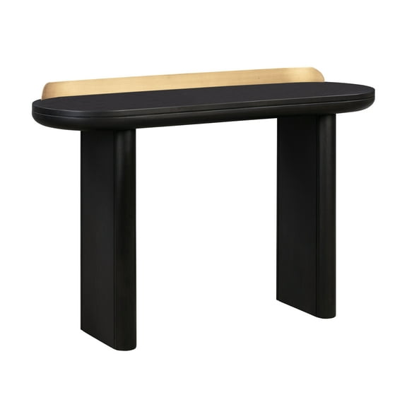 TOV Furniture Braden Black Acacia Wood Desk/Console Table With Brass Accent