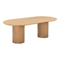 thumbnail image 1 of Brandy Natural Ash Wood Oval Dining Table, 1 of 9