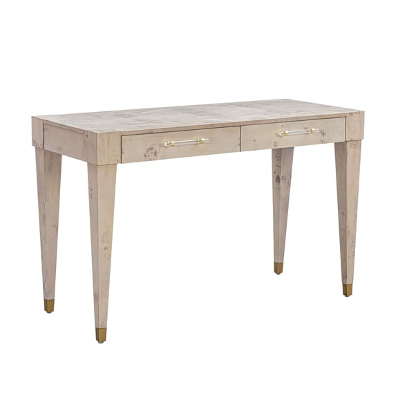 TOV Furniture Brandyss White Burl Work Desk