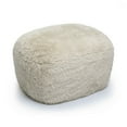 thumbnail image 1 of Britt Natural Vegan Shearling Ottoman, 1 of 7