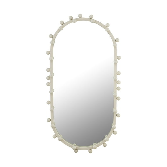 TOV Furniture Bubbles Ivory Large Oval Wall Mirror