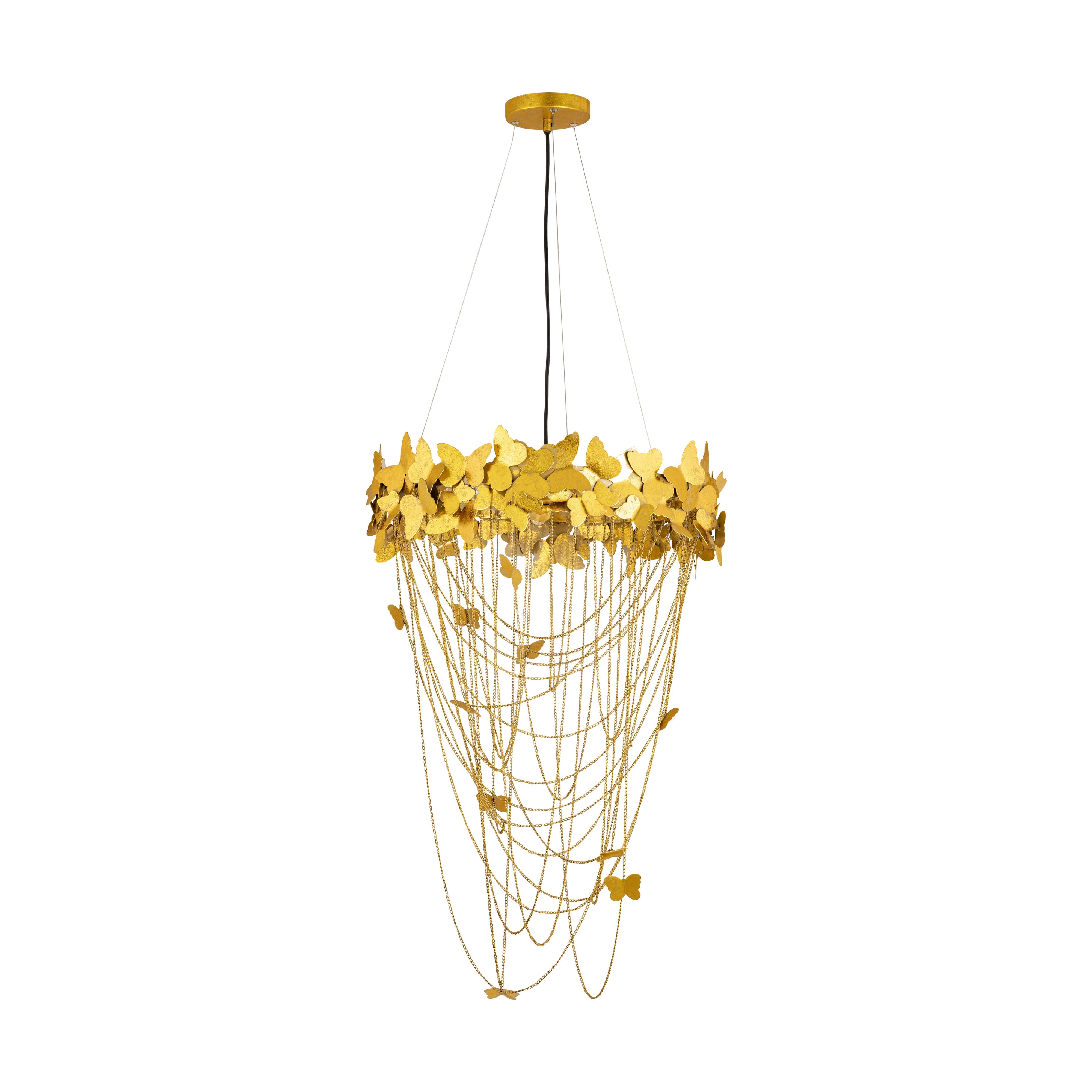 TOV Furniture Butterfly Gold Iron Chandelier