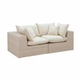 thumbnail image 1 of TOV Furniture Cali Natural Wicker Outdoor Modular Loveseat, 1 of 8