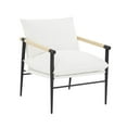 thumbnail image 1 of TOV Furniture Cali Pearl Accent Chair with Black Metal Legs, 1 of 6